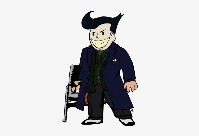 Vault Boy Joker By Forarkan-d33uxps - Fallout Vault Boy Art Style, transparent png #1356068