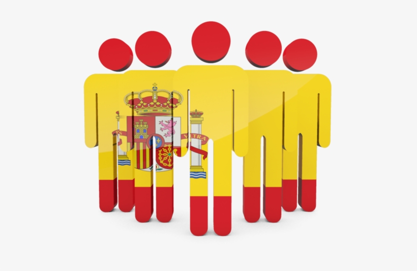 Illustration Of Flag Of Spain - People With Brazil Flag, transparent png #1356360