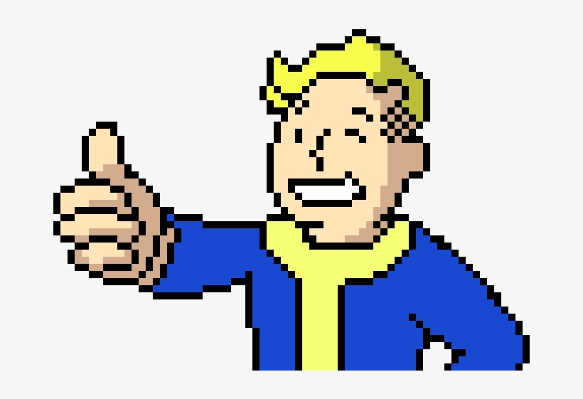 Vault Boy - Pixel Art Vault Boy, transparent png #1356436