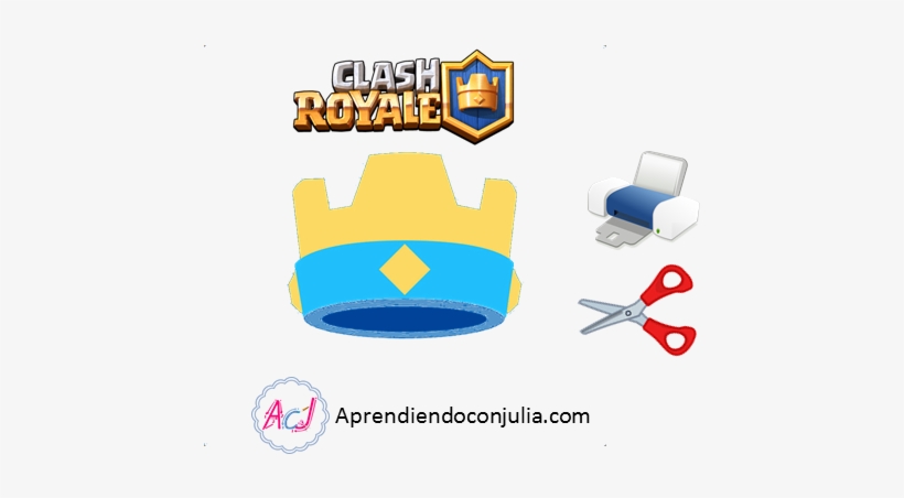 Corona Imprimible De Clash Royale - Molde De Corona De Clash Royale, transparent png #1357076