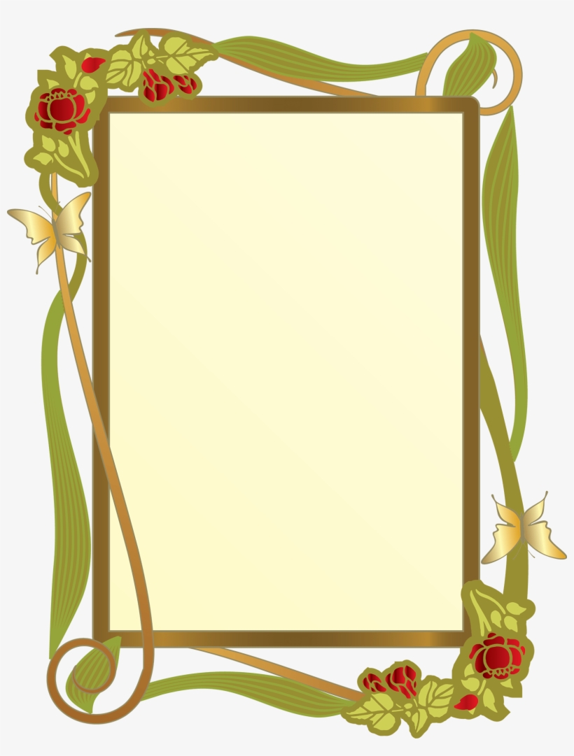 Retro Rose Frame - Picture Frame, transparent png #1357230