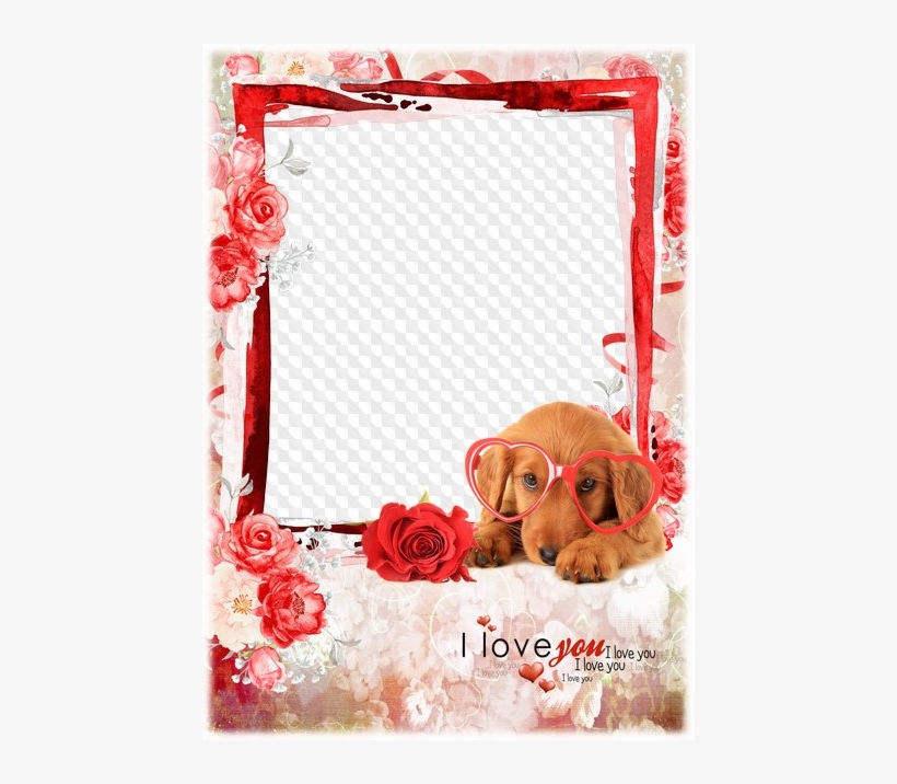 I Love You - Moldura Para Fotos Gratis Online, transparent png #1357338