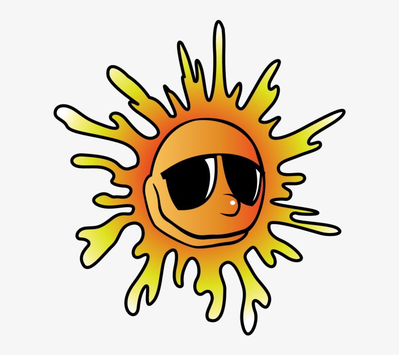 Summer Clip Art Border - Sun With Glasses Png, transparent png #1357659