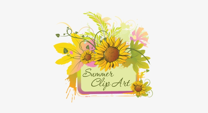 The Perfect Clip Art For The Summer Season Free Sunflower - Summer Clipart July, transparent png #1357980