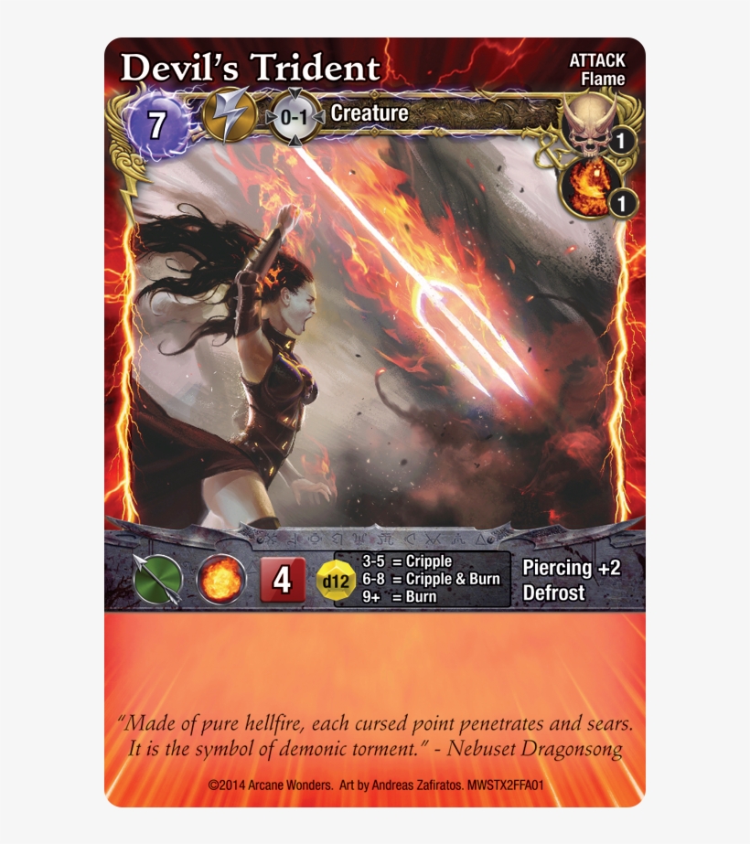 Devil's Trident - Devil's Trident Mage Wars, transparent png #1358209