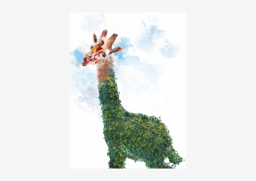 Giraffe Topiary - Giraffe, transparent png #1358434