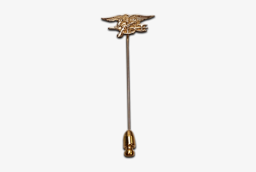 14k Yellow Gold Trident Lapel Pin - Gold Trident Png, transparent png #1358676