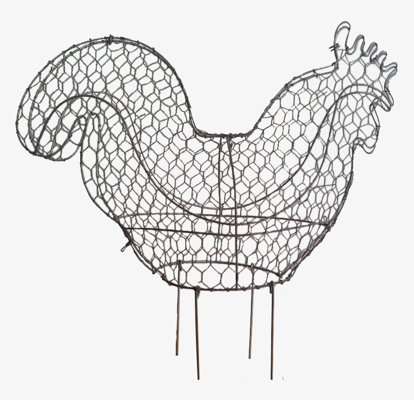 Topiary Shapes Gardening Decoration Metal - Rooster, transparent png #1358922