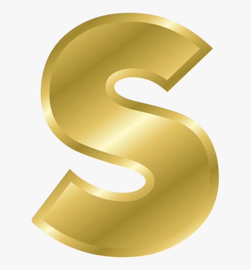 The Influence Of The Alphabet Gold - Letter S In Gold, transparent png #1359298