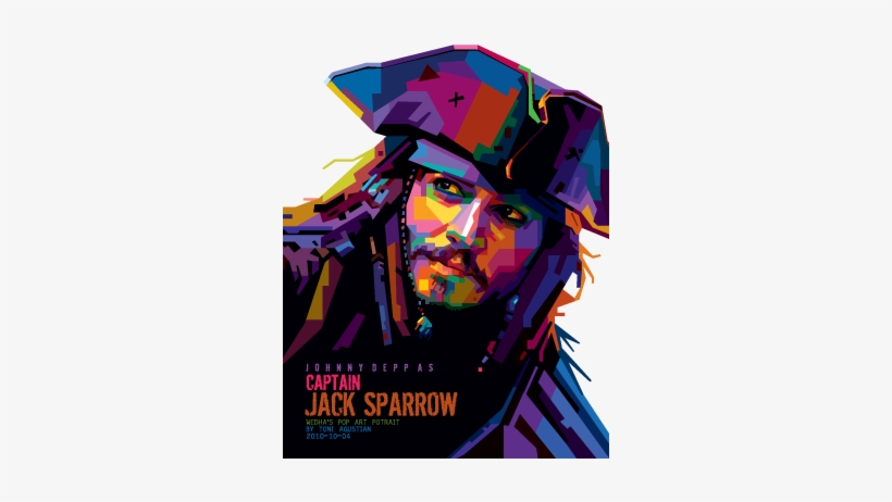 Vector & Bitmaps - Johnny Depp Jack Sparrow Pop Art, transparent png #1360580