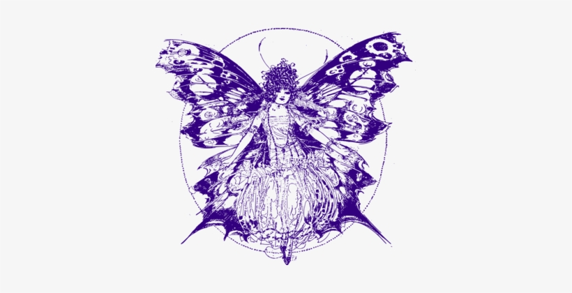 Monarch Butterfly Insect Art Brush-footed Butterflies - Butterfly With A Girl, transparent png #1361142