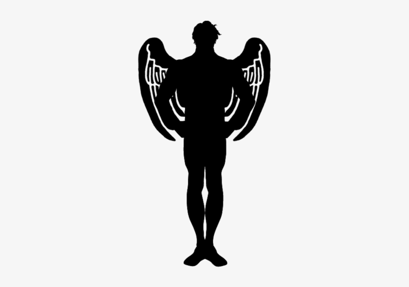 Male Angel/fairy Silhouette 4 By Viktoria-lyn On Clipart - Fairy Silhouettes Of A Man, transparent png #1361493