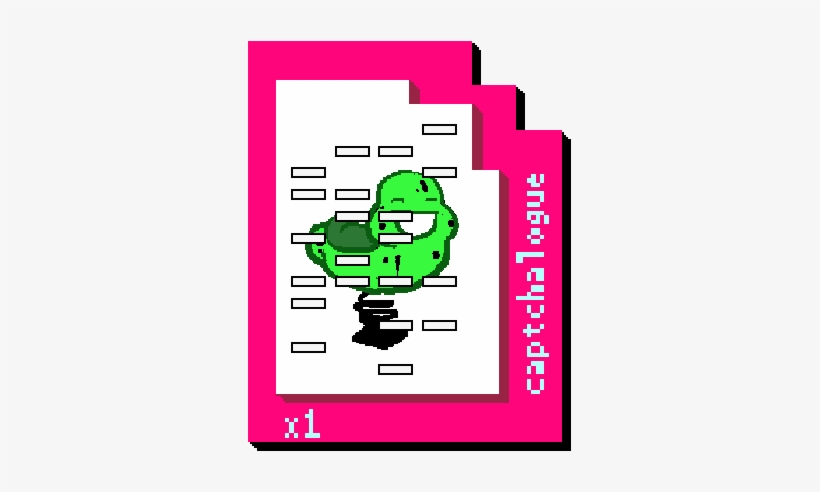 The Punched Green Slime Ghost Pogo Card - Captchalogue Card, transparent png #1361660