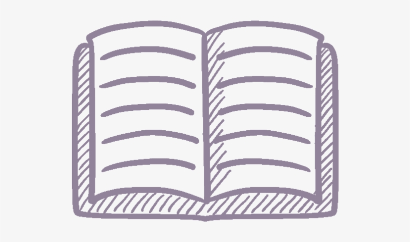 Open Book Icon Purple - Book Sketch, transparent png #1361826