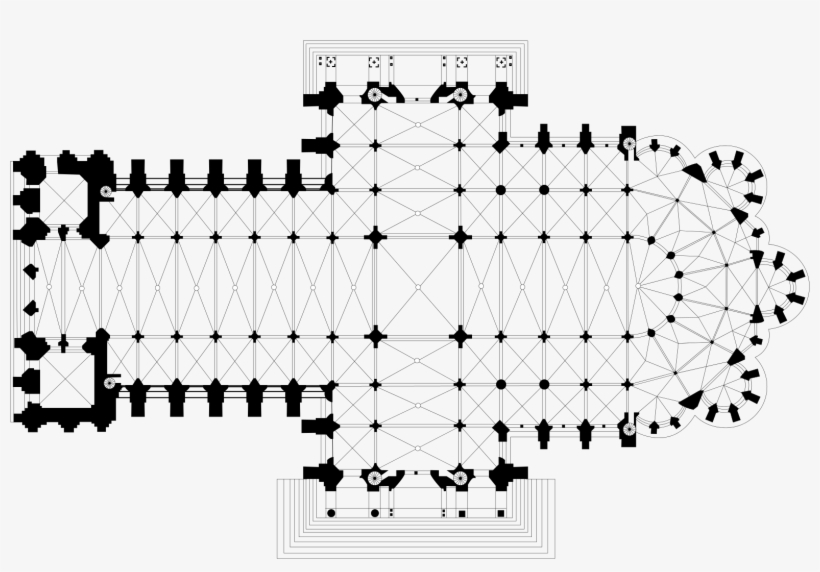 Notre Dame Cathedral Chartres Floor Plan, transparent png #1361886