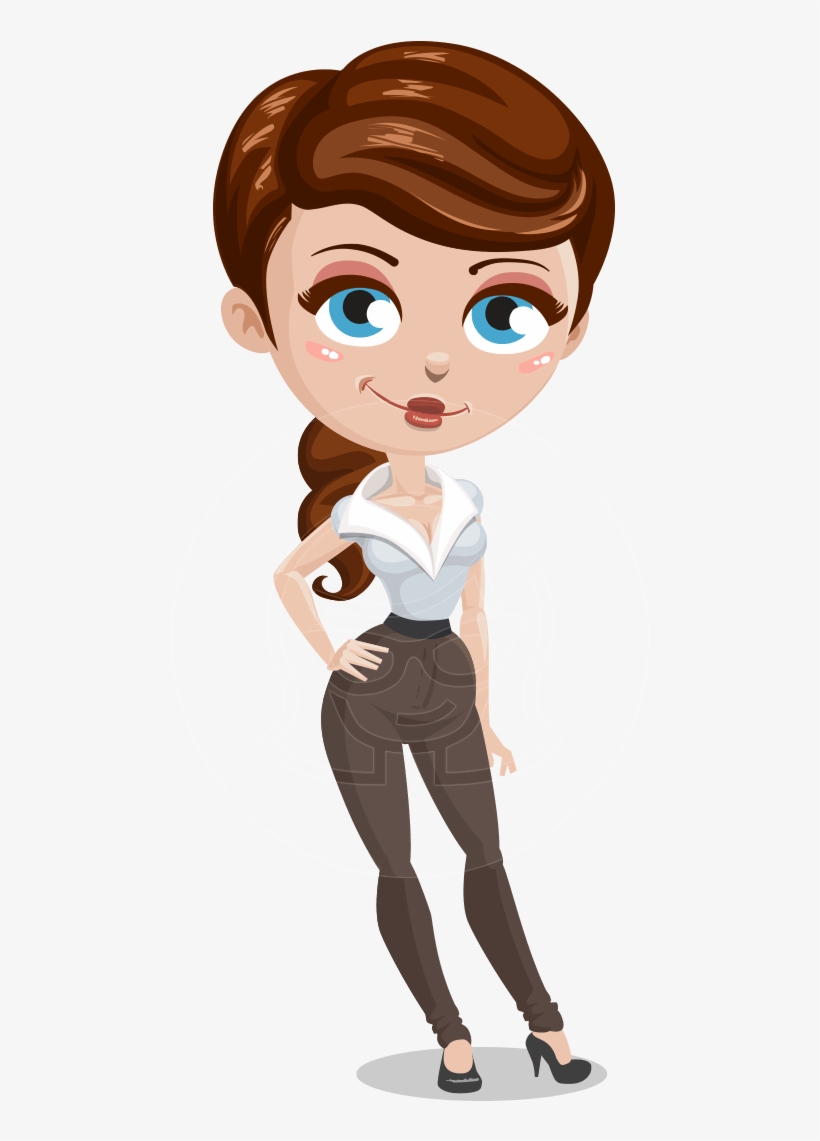 Pin Graphicmama On Female Vector Characters Woman Cartoons - Cute Lady  Cartoon Characters - Free Transparent PNG Download - PNGkey