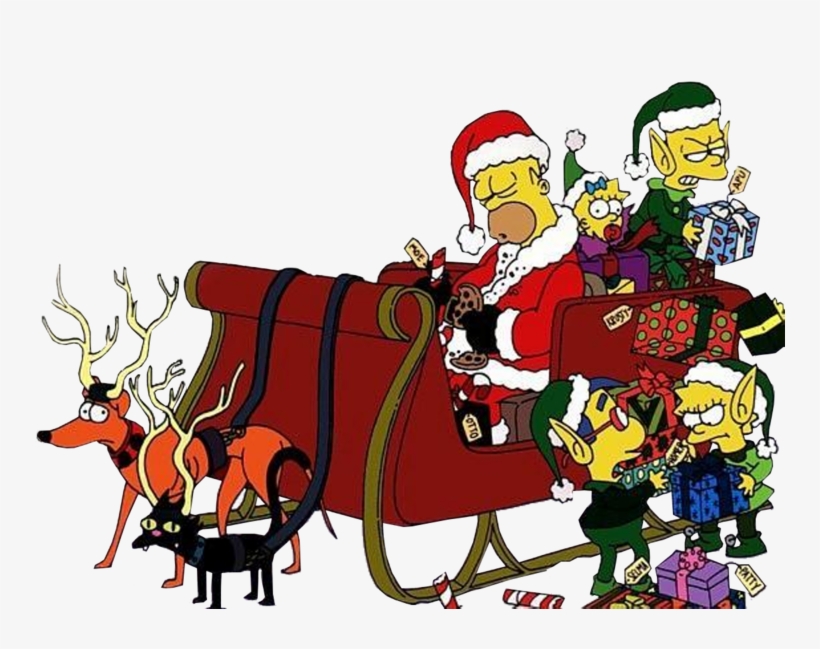 The Simpsons Christmas - Christmas Simpsons, transparent png #1362281