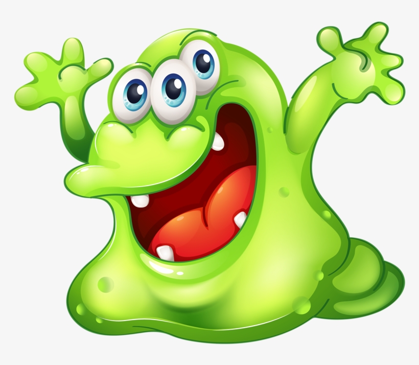 Png Funny Monsters And Album Cartoon - Green Slime Monster Png, transparent png #1362436