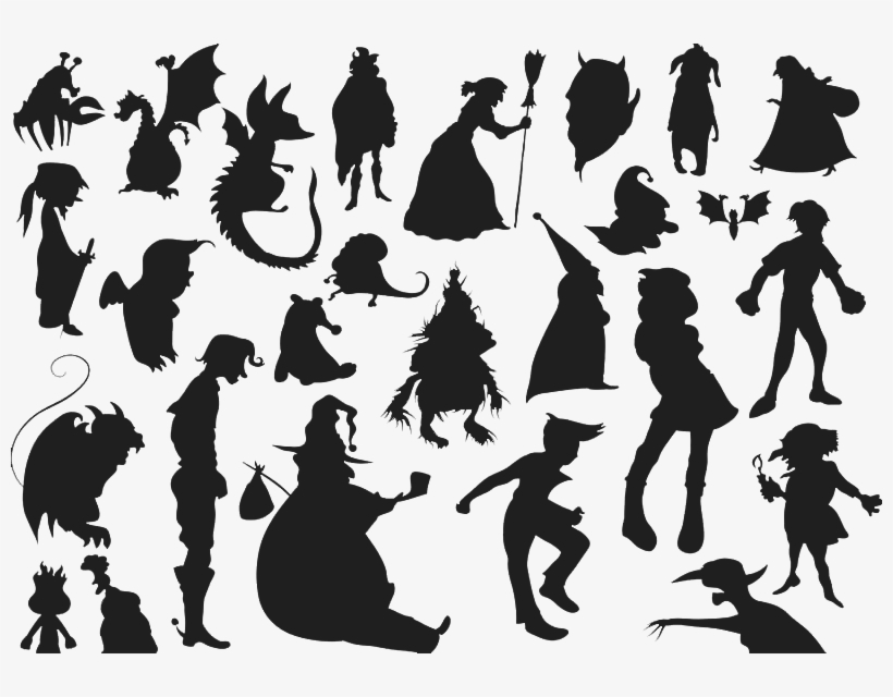 Cartoon Characters Silhouette - Classic Disney Character Silhouettes, transparent png #1362703