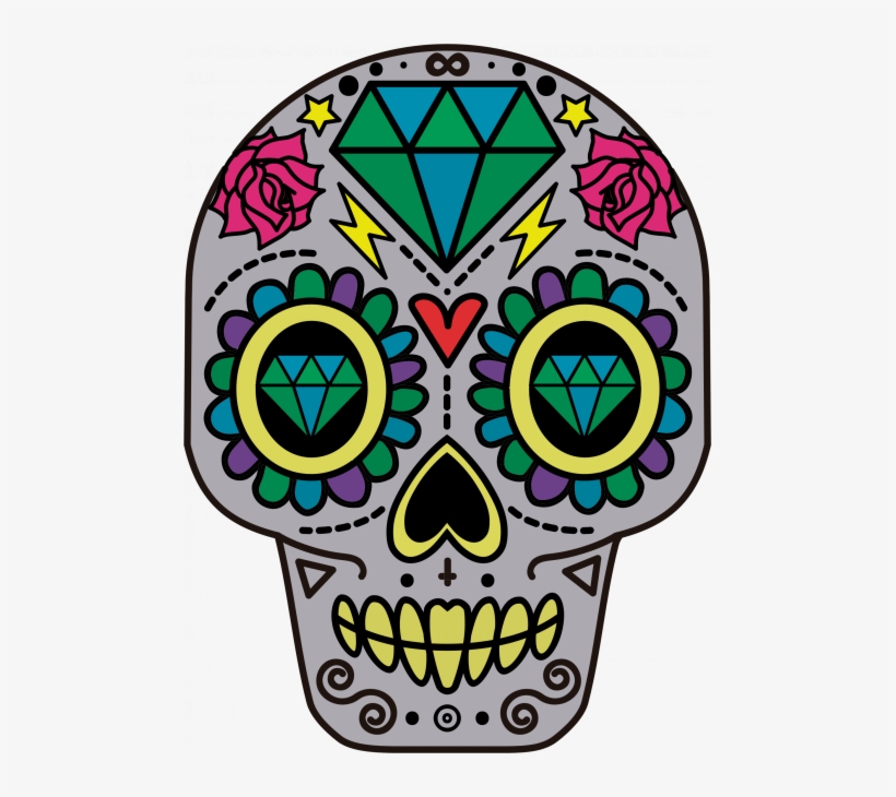 Sugar Skull Clipart Png, transparent png #1363307