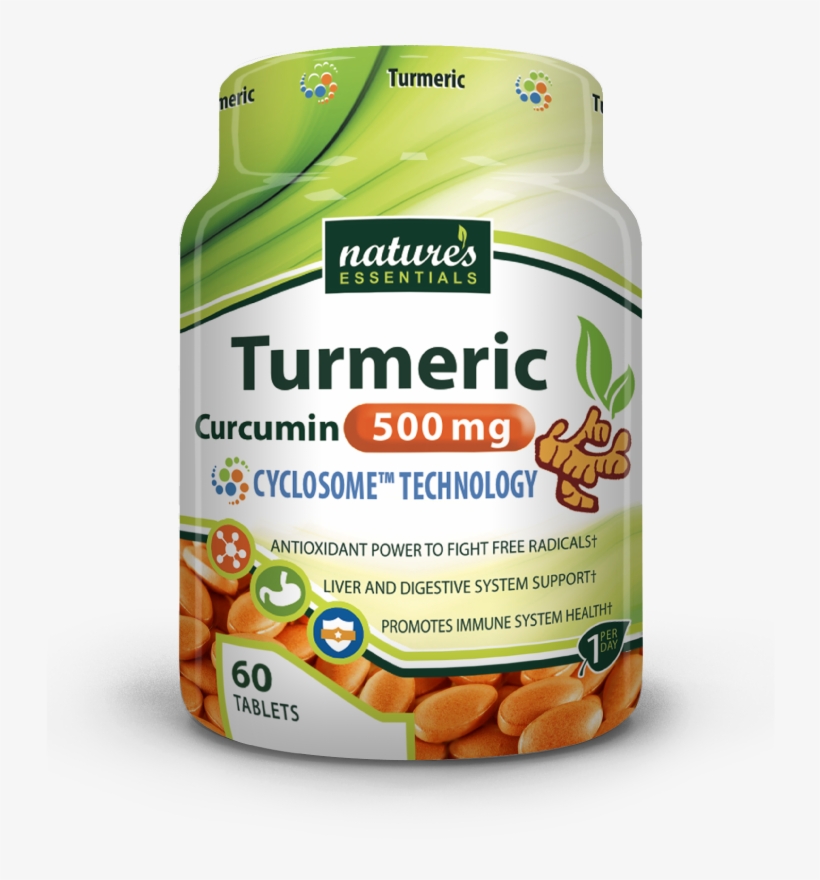 2% Off - Nature's Essentials Turmeric 500 Mg - 60 Tablets, transparent png #1363573