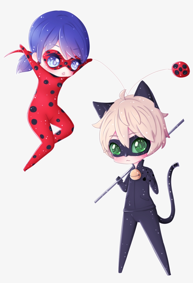 Miraculous Ladybug Images Ladybug And Chat Noir Hd - Kawaii Ladybug And Chat Noir, transparent png #1363695