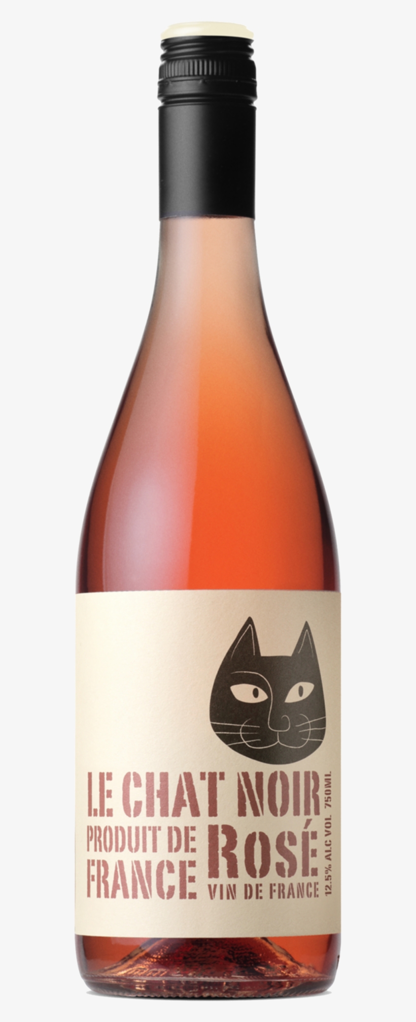 Le Chat Noir Rosé - Le Chat Noir Aude Valley Rosé 2015, transparent png #1363989