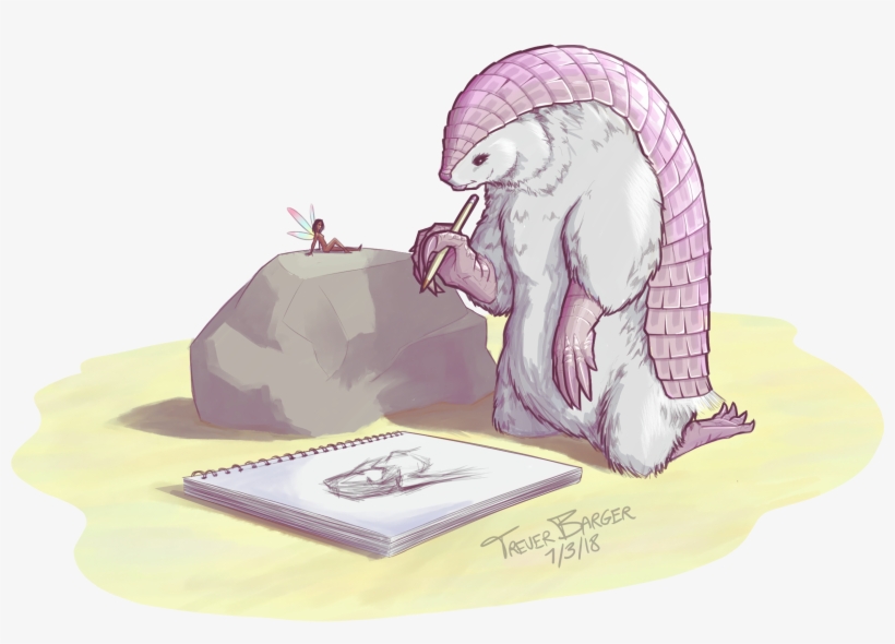Pink Fairy Armadillo For Misccandyart, Digital, - Pink Fairy Armadillo, transparent png #1364149