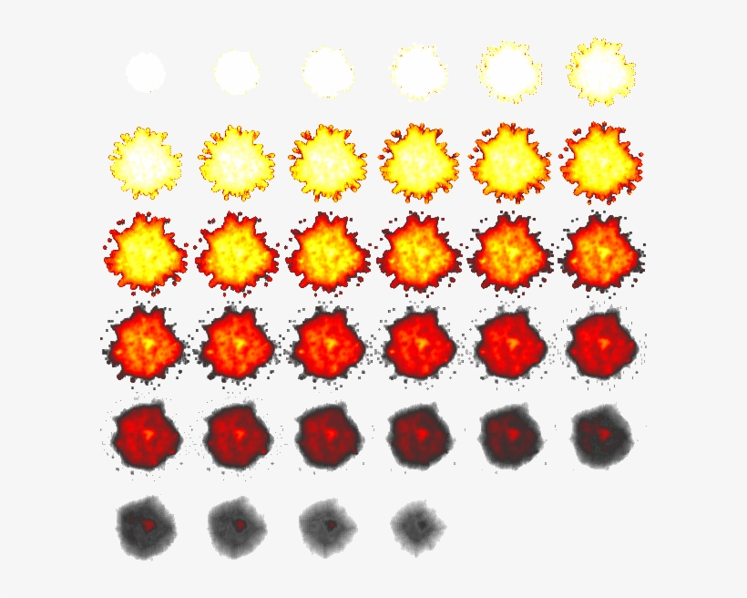 Explosion Spritesheet - 2d Explosion Sprite Sheet, transparent png #1364883