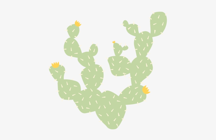 Prickly Pear Cactus Wall Decal - Cactus, transparent png #1365366