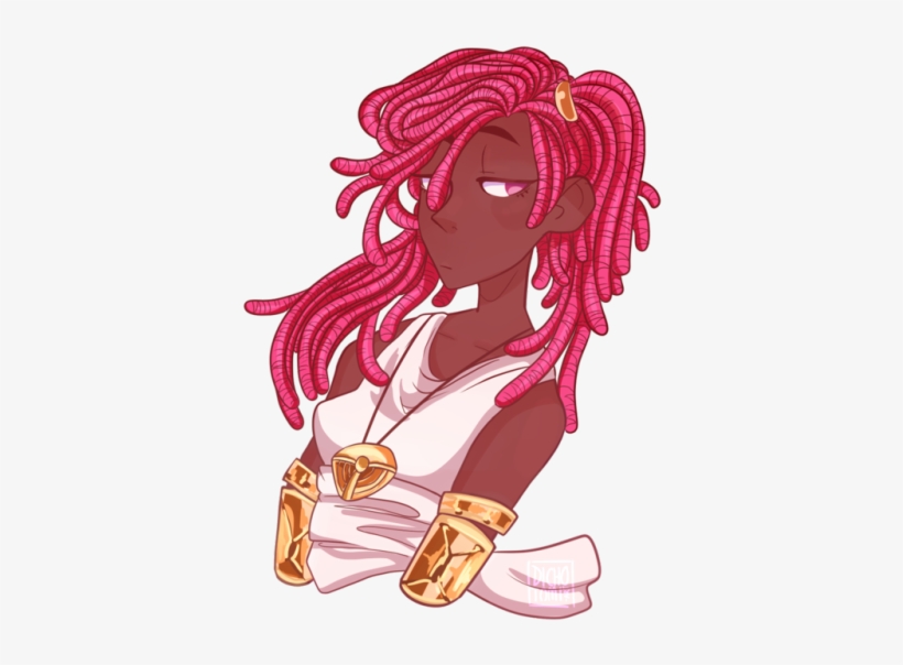 She Looks Like An Anime - Cartoon Of Dreadlocked White Girl, transparent png #1365800