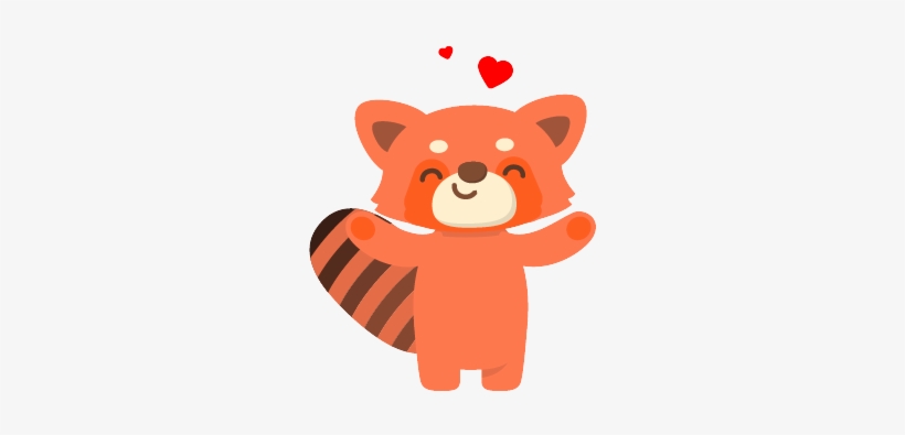 Red Pandas Messages Sticker-2 - Red Panda, transparent png #1365824