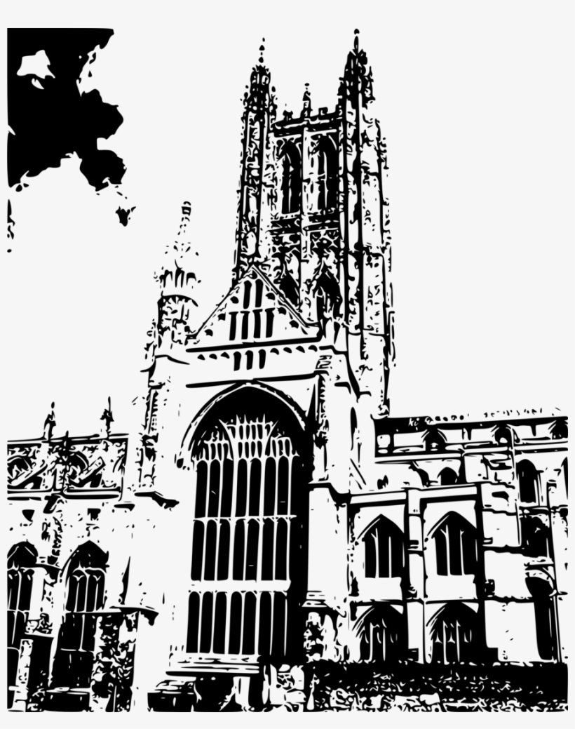 Canterbury Cathedral Clipart Canterbury Cathedral Durham - Canterbury Cathedral Outline, transparent png #1366473