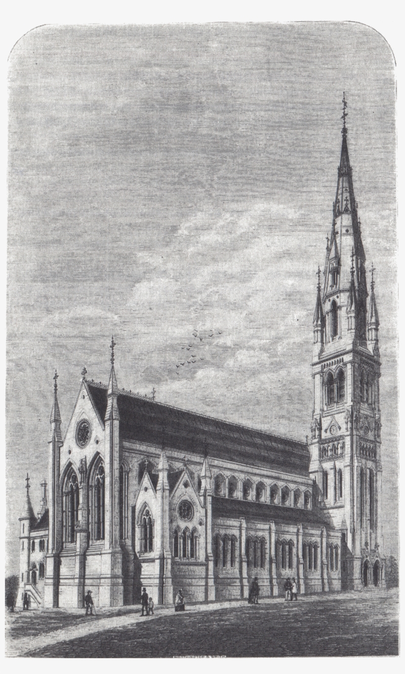 Patrick's Church Drawing 1871 - Church Of St Patrick Dungannon, transparent png #1366498
