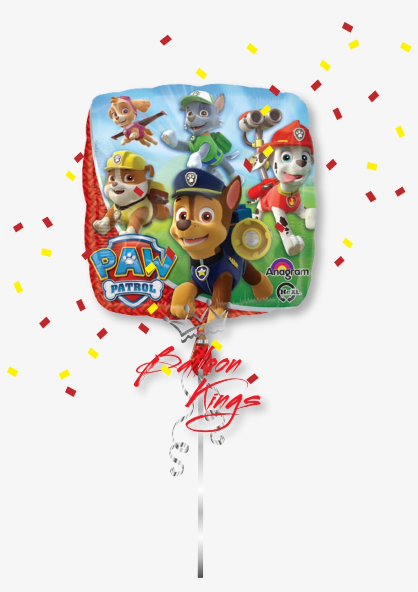 Paw Patrol Group - Party Supplies Paw Patrol Happy 4th Birthday Balloon, transparent png #1366605
