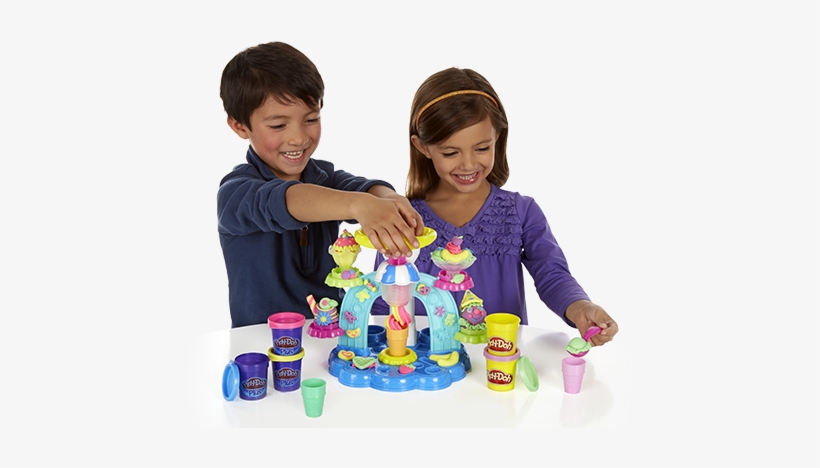 Playdoh Swirl And Scoop Ice Cream Playset - Play Doh - Sweet Shoppe Swirl N Scoop Ice Cream, transparent png #1366697