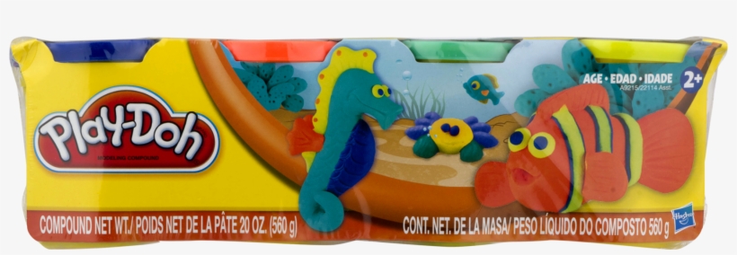 Play-doh 4 Pack Of Primary Colors - Play-doh 4-pack - Bold Colors, transparent png #1366788