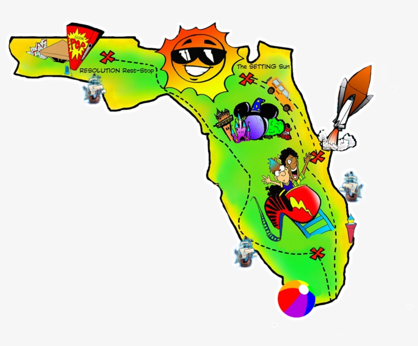 Clip Stock Florida Christmas Clipart - Florida Clip Art Free, transparent png #1367214