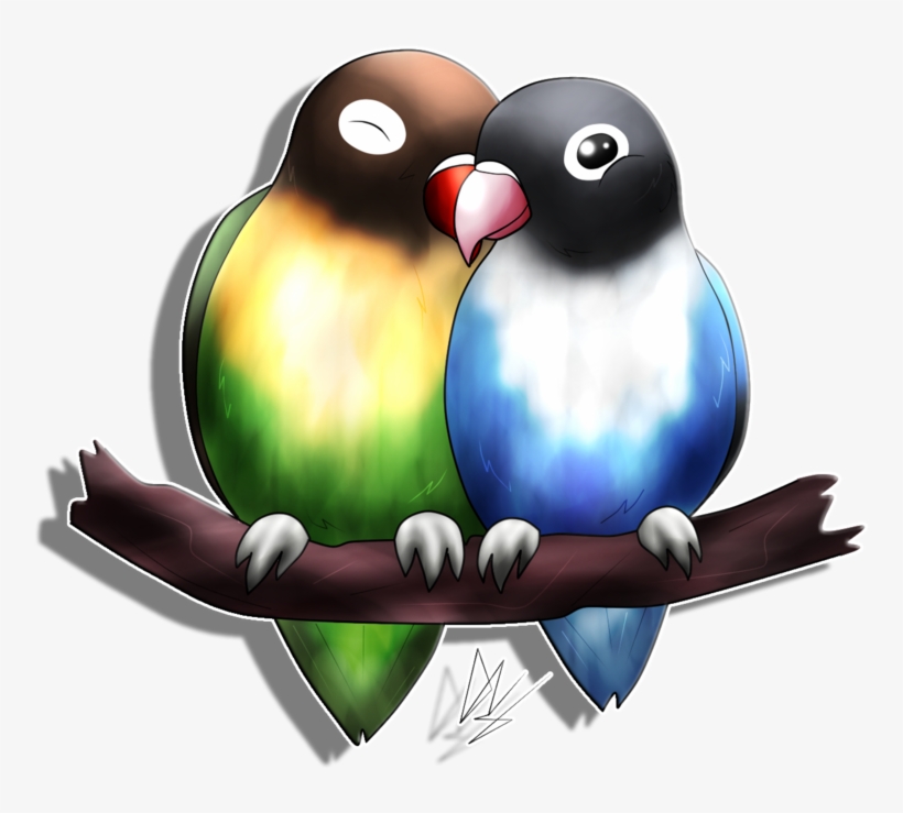 Lovebirds Digital Png - Lovebird Png Art, transparent png #1368780