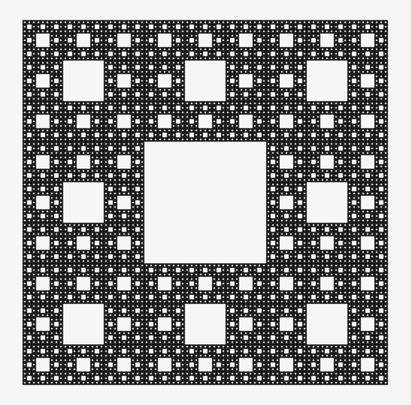 Drawing A Simple Fractal In Tikz [duplicate] - Sierpinski Carpet, transparent png #1368933