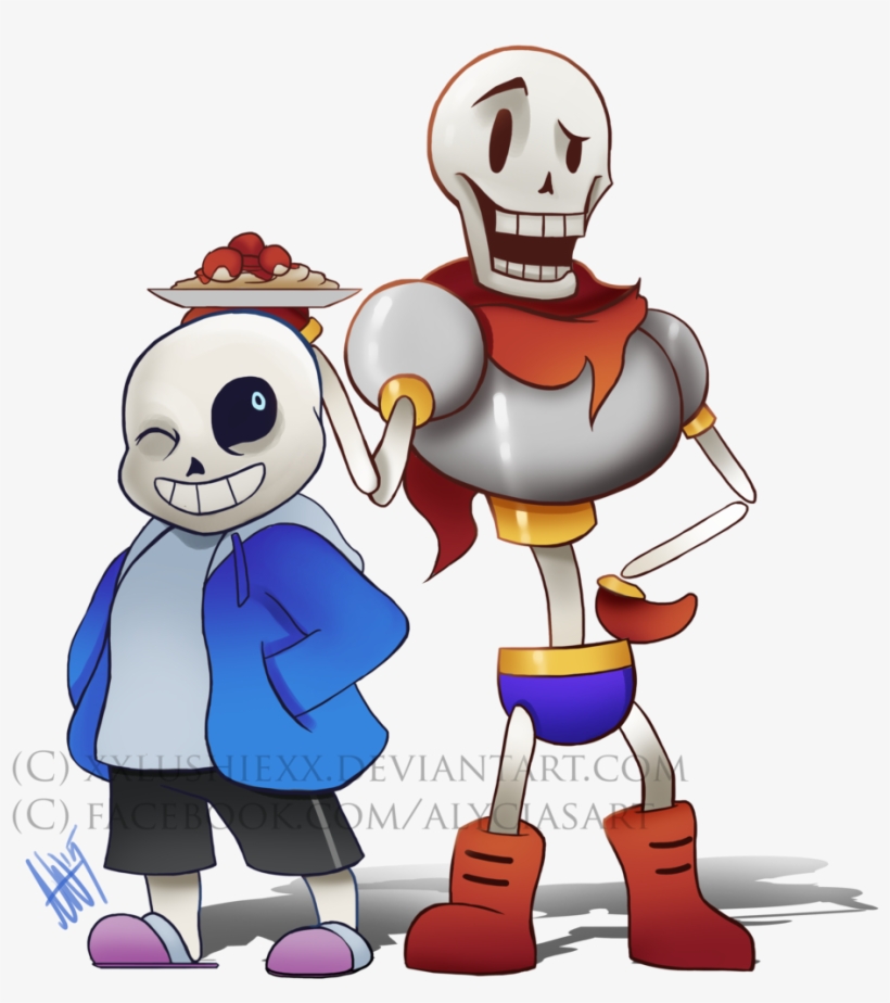 Papyrus Drawing Sans - Sans And Papyrus Chibi, transparent png #1369015