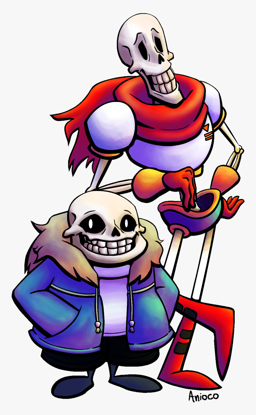 Sans & Papyrus - Sans And Papyrus Art, transparent png #1369353