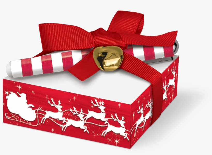 Santa Sky Holiday Sticky Stack With Pen - Santa Claus, transparent png #1369593