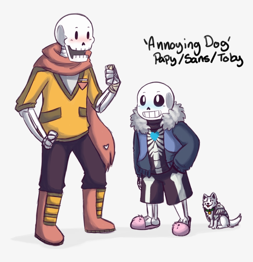 Ut Fancomic Ad Sans And Toby By - Papyrus And The Annoying Dog, transparent png #1369665