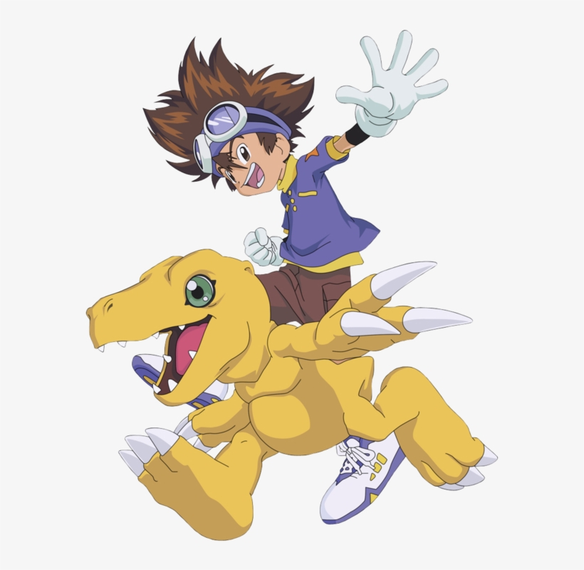 Tai Agumon - Digimon Tai And Agumon, transparent png #1370126