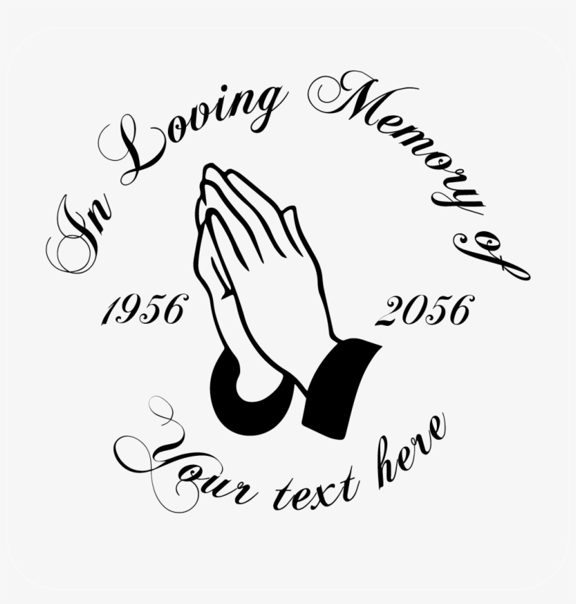 In Loving Memory Praying Hands Decal - Micchami Dukkadam In Hindi, transparent png #1370373