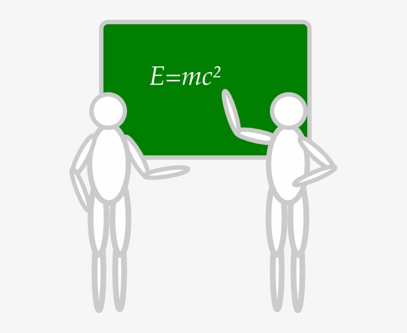 Free Vector Two People Near Blackboard Clip Art - Blackboard Clipart, transparent png #1370619