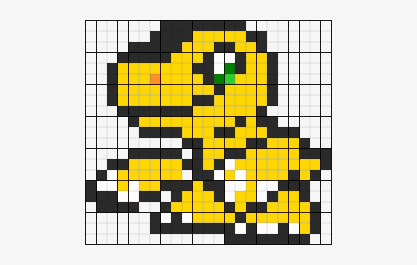 Agumon Perler Bead Pattern / Bead Sprite - Digimon Pixel Art Agumon, transparent png #1370705