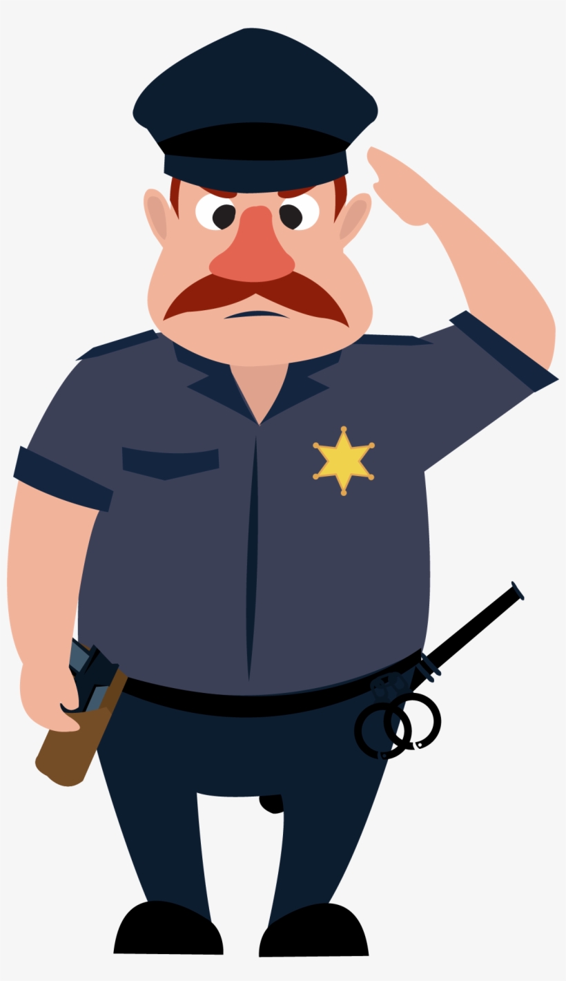 Svg Freeuse Police Officer Dog Car - Police Officer Cartoon Png, transparent png #1371157