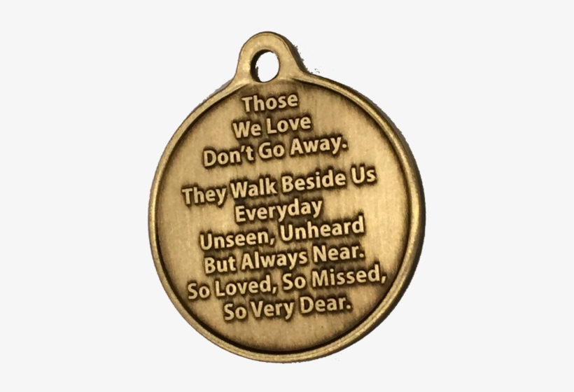 In Loving Memory Engraved Cross Rose Bronze Memorial - Gold Medal, transparent png #1371487